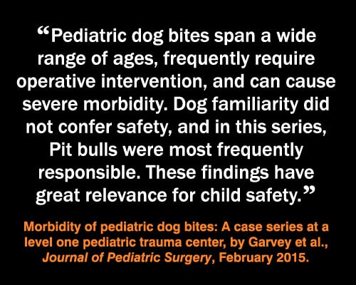 Meme: pit bull injuries, Morbidity of pediatric dog bites: A case series at a level one pediatric trauma center