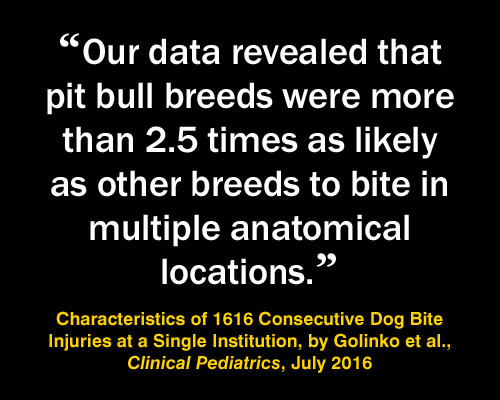 Meme: pit bull injuries, Characteristics of 1616 Consecutive Dog Bite Injuries at a Single Institution