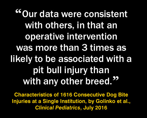 Meme: pit bull injuries, Characteristics of 1616 Consecutive Dog Bite Injuries at a Single Institution