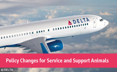 delta policy changes for service and emotional support animals