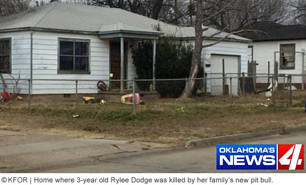 Home on north F street, child killed by family pit bull, duncan oklahoma