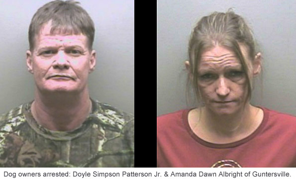 Guntersville pit bull owners arrested after dogs killed woman