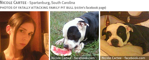 Fatal pit bull attack - Nicole Cartee