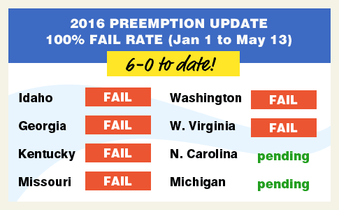 2016 preemption legislation update