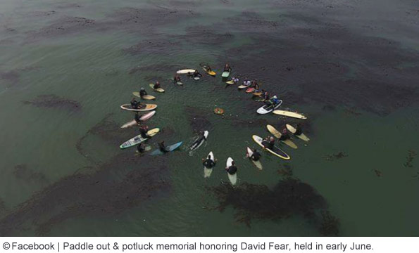 david fear memorial paddle out and potluck