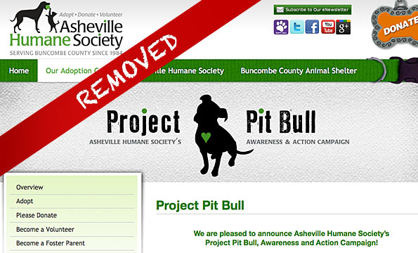 humane society removes pages after fatal pit bull attack