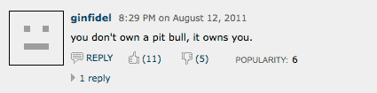 SFGate comment pit bull owners